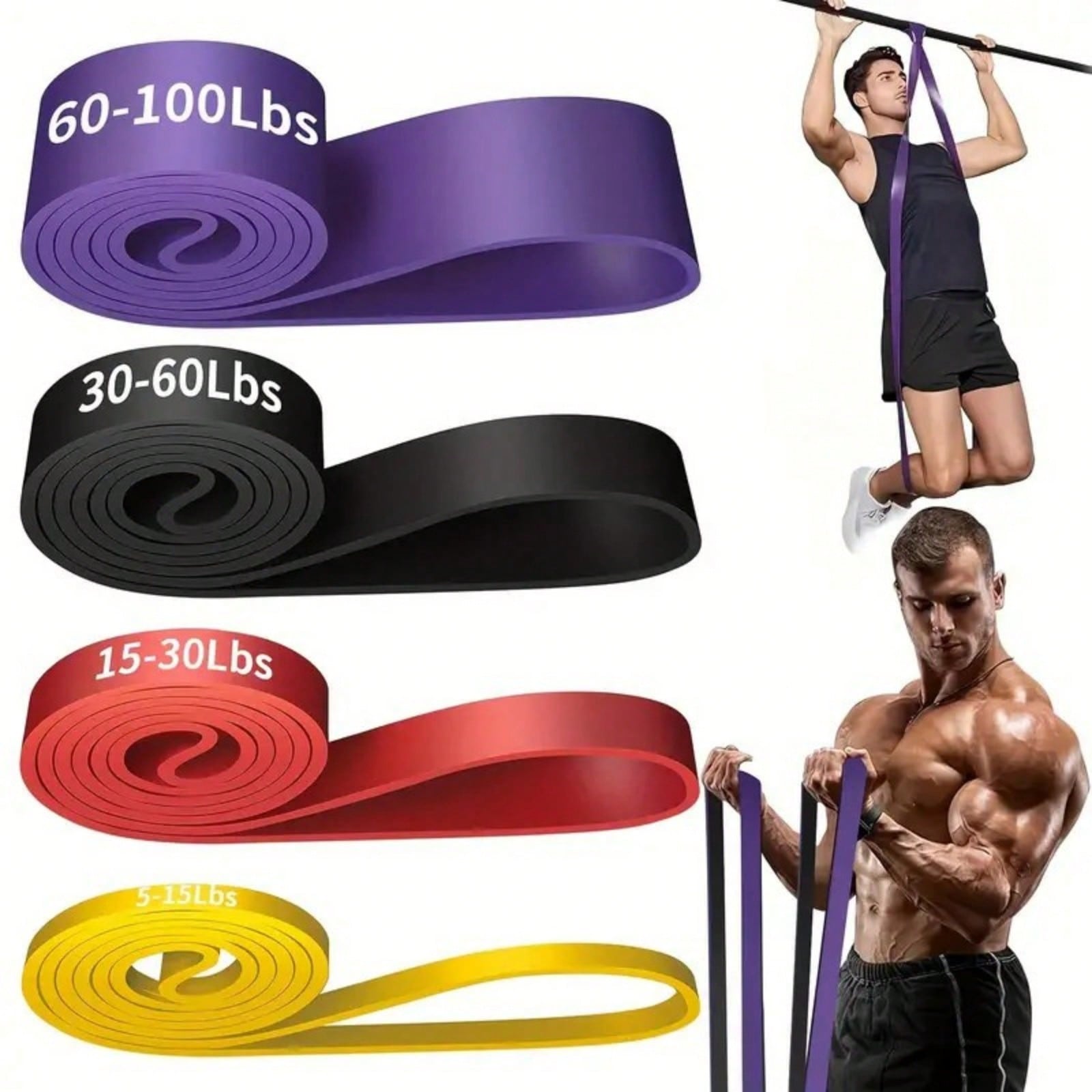 Pull Up Assist Band - Resistance Bands For Working Out: 5Levels