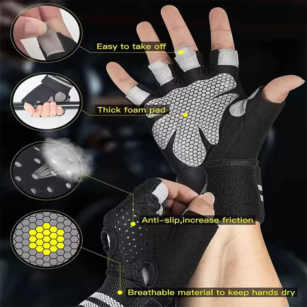 1Pair Half Finger Gym Fitness  - Crossfit Training Gear 리뷰 및 가격